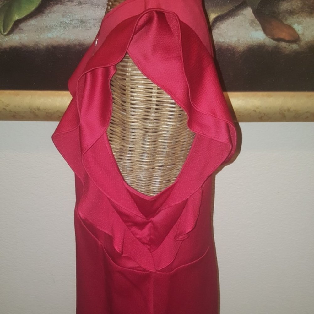 Michael Kors Red Ruffle Blouse - Picture 3 of 5